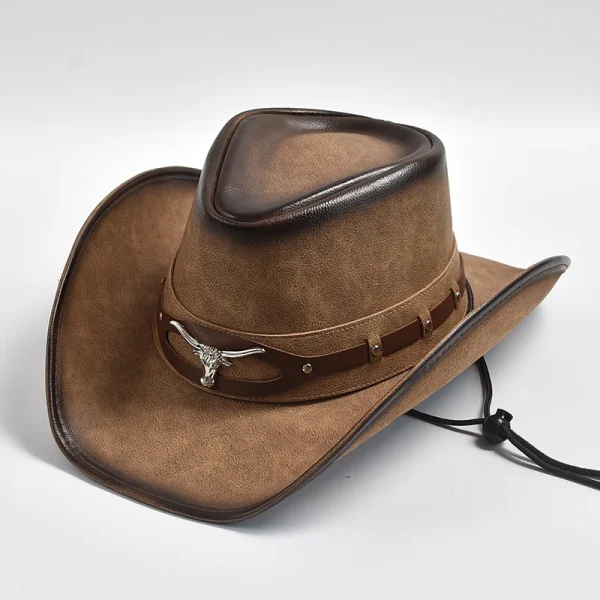 chapeau cowboy cuir authentique