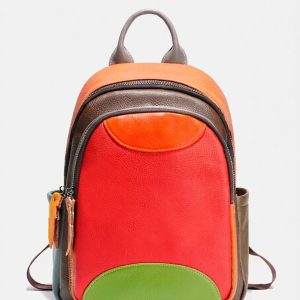 Sac à dos, sacoche en cuir naturel coloré