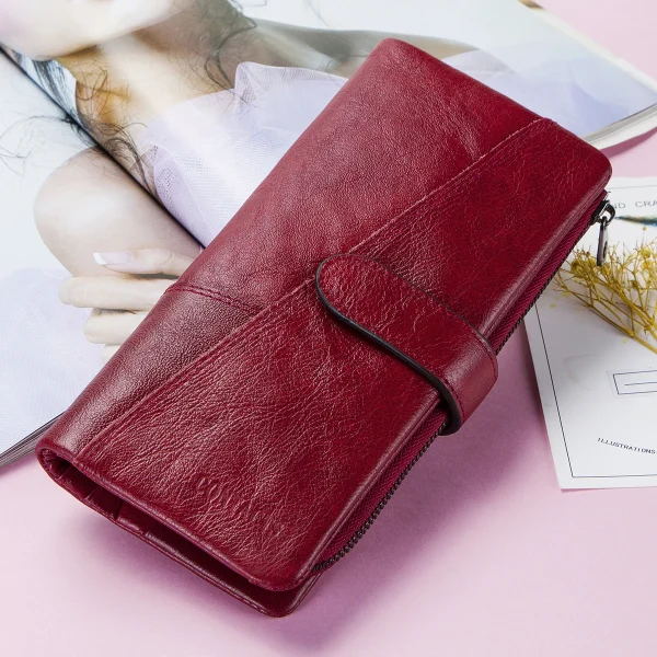portefeuille 100 % cuir véritable
