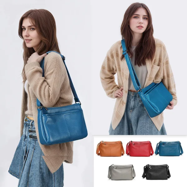 sac à bandoulière en cuir souple