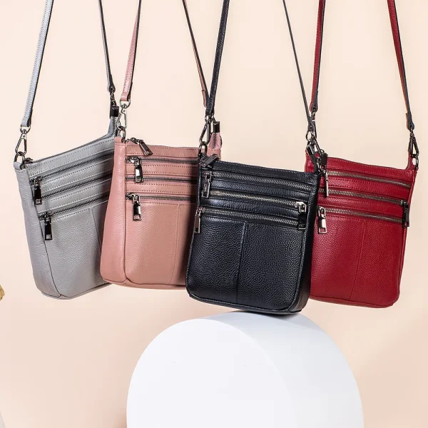 sac en cuir multi-poches