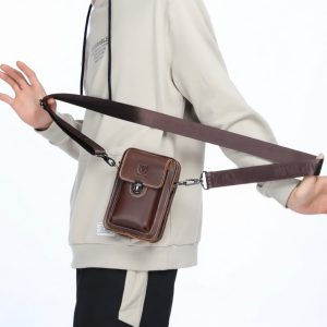 Sac banane cuir avec pochette téléphone