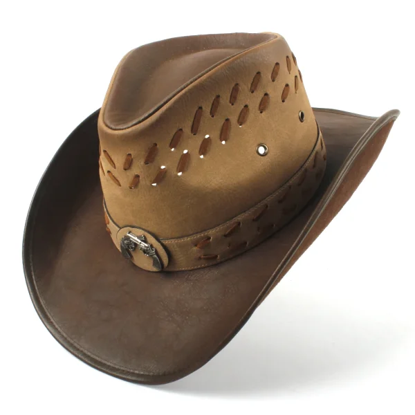 chapeau de cowboy en cuir