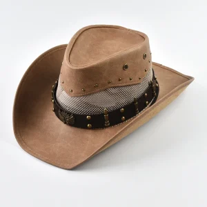 chapeau western en cuir
