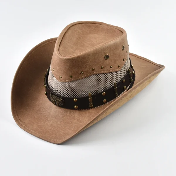 chapeau western en cuir