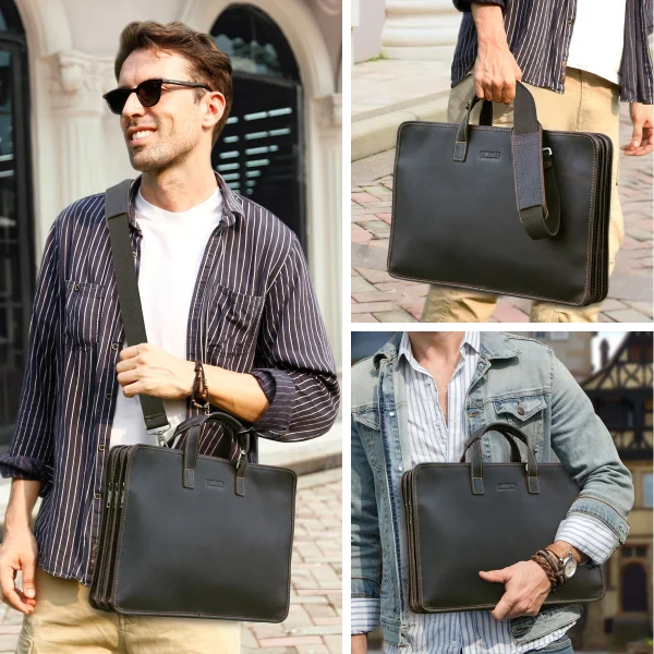 sacoche en cuir pour ordinateur portable