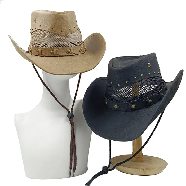 chapeau western en cuir