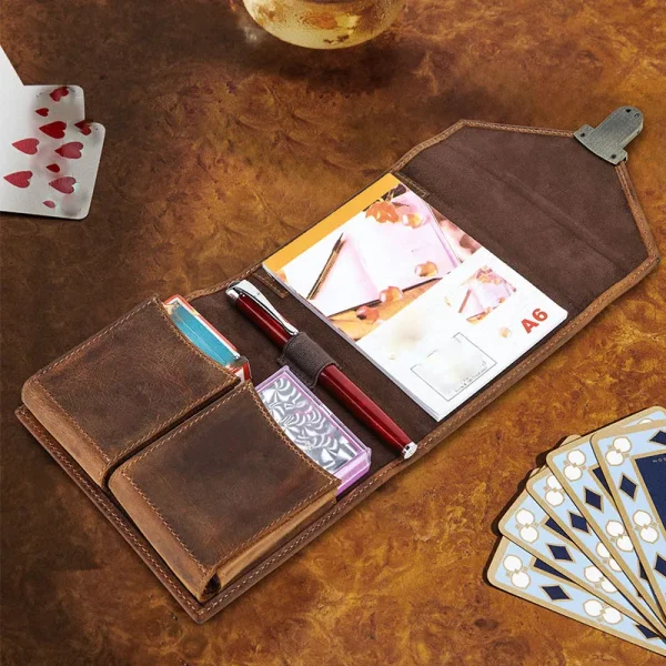 boîte de rangement en cuir