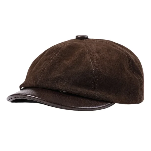 casquette homme en cuir de vachette