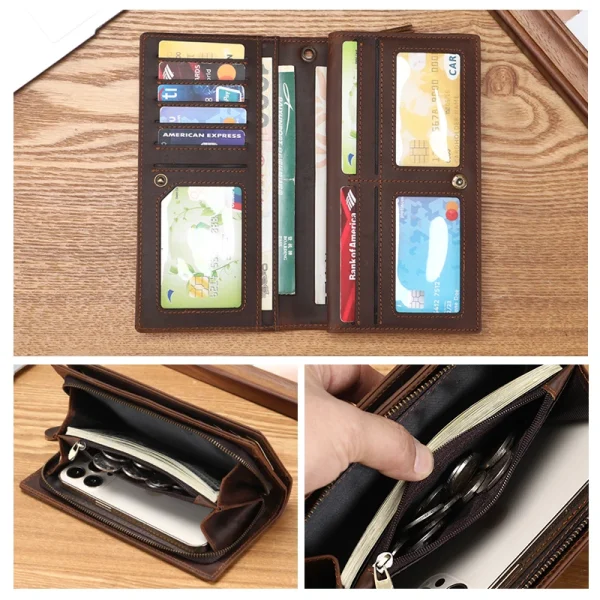 Élégant portefeuille en cuir