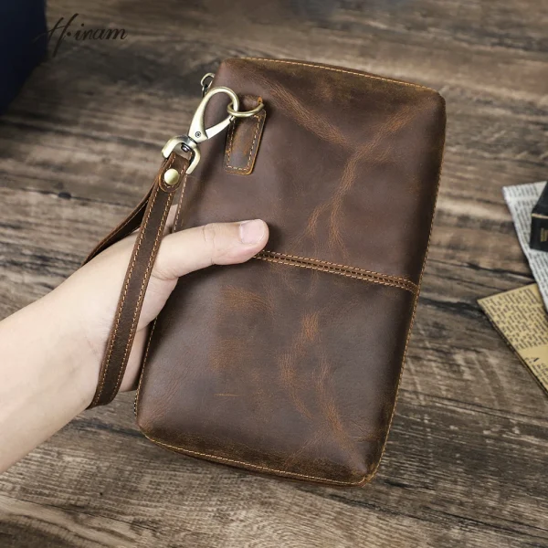 pochette vintage en cuir